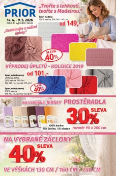 AKČNÍ NABÍDKA ODĚVNÍCH LÁTEK A BYTOVÉHO TEXTILU