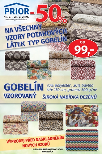 AKČNÍ NABÍDKA BYTOVÝCH A ODĚVNÍCH LÁTEK