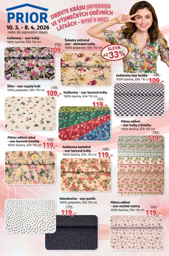 AKČNÍ NABÍDKA LÁTEK A BYTOVÉHO TEXTILU